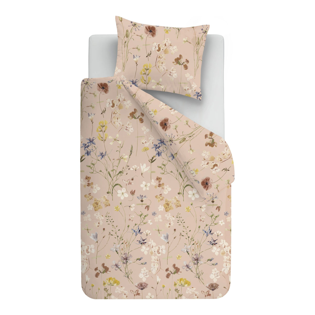 Ariadne at Home Dekbedovertrek Flanel Soft Flowers Nude
