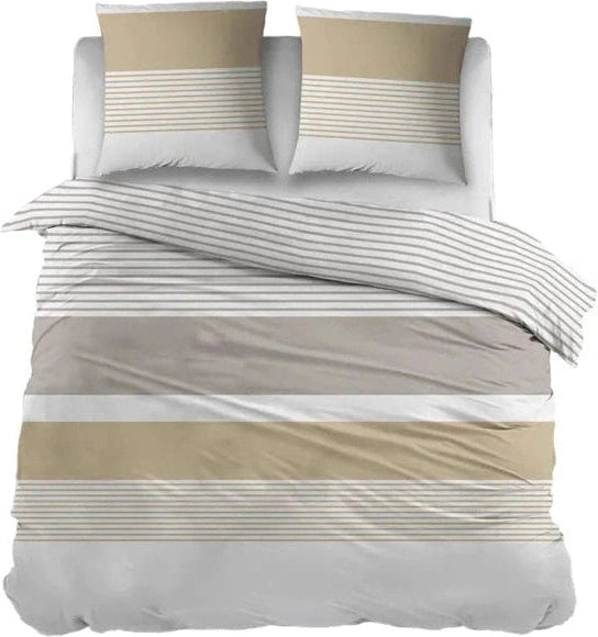 Sleepnight Housse de Couette Coton Audrey Gris