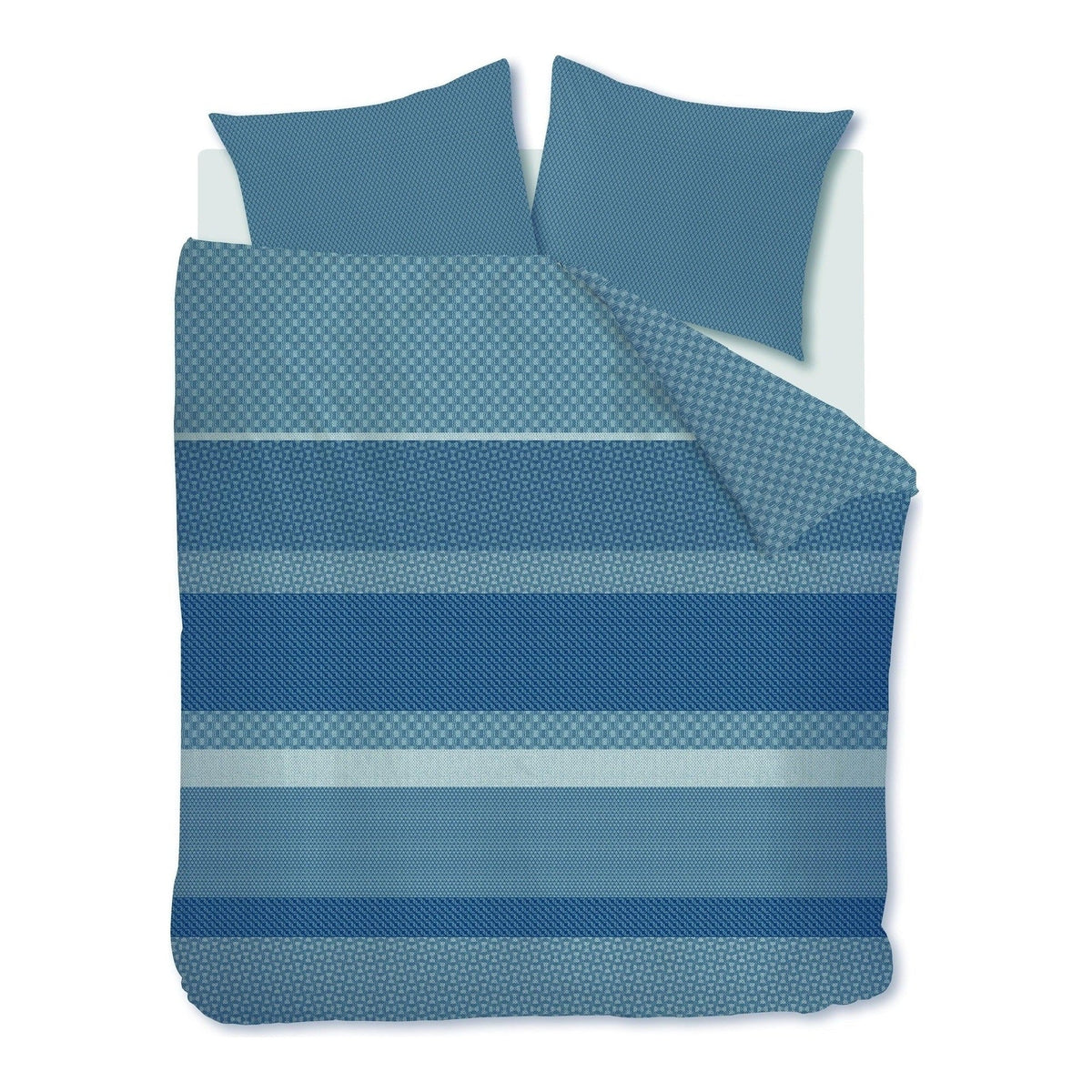 Beddinghouse dekbedovertrek flanel Fera blauw