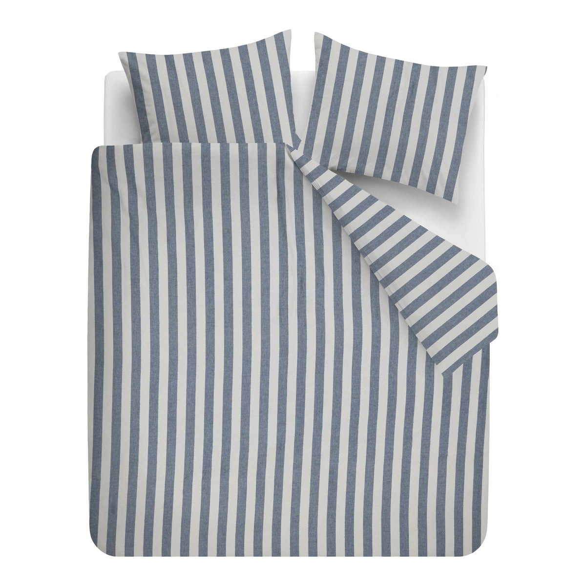 Beddinghouse dekbedovertrek flanel Jamie blauw