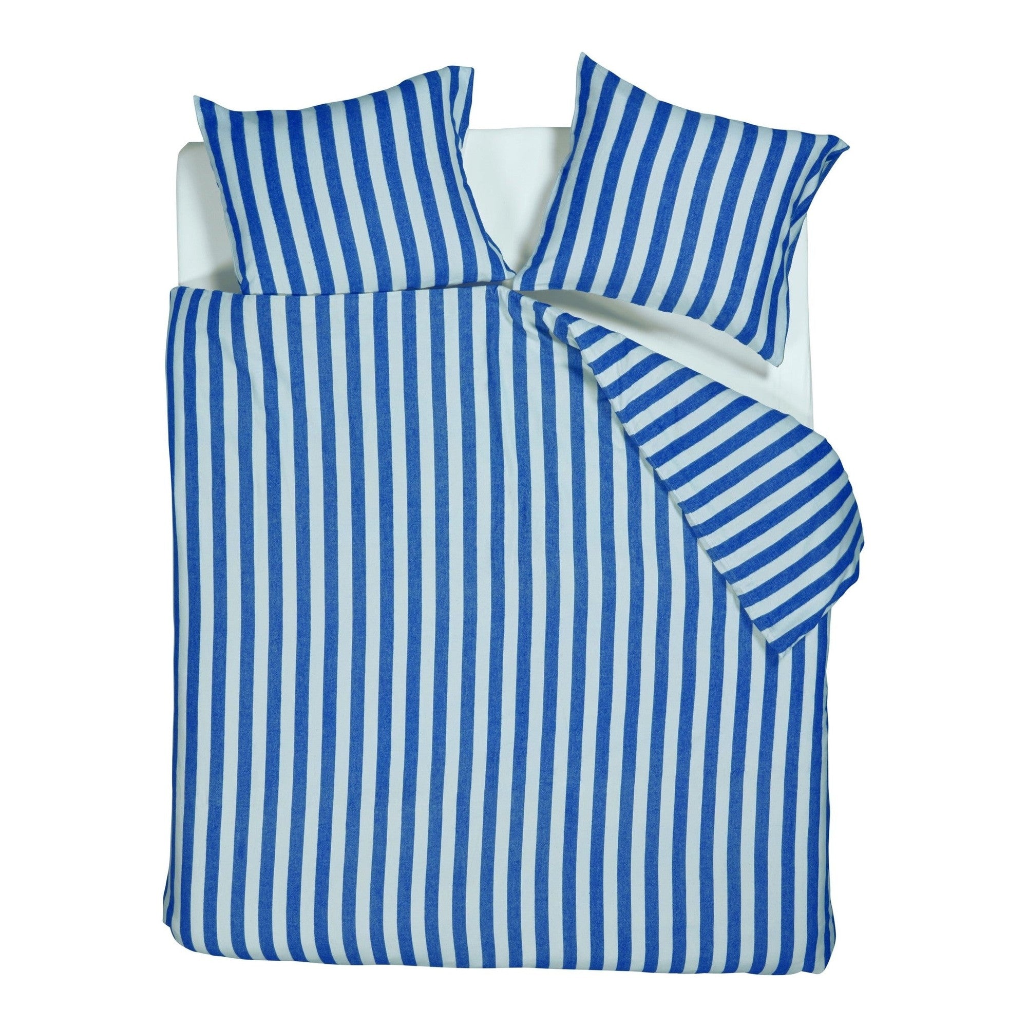 Beddinghouse dekbedovertrek flanel Jamie blauw