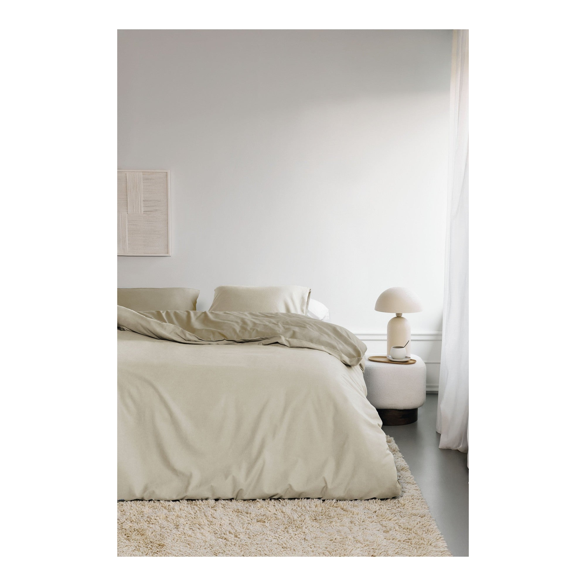 Beddinghouse dekbedovertrek flanel Warm zand