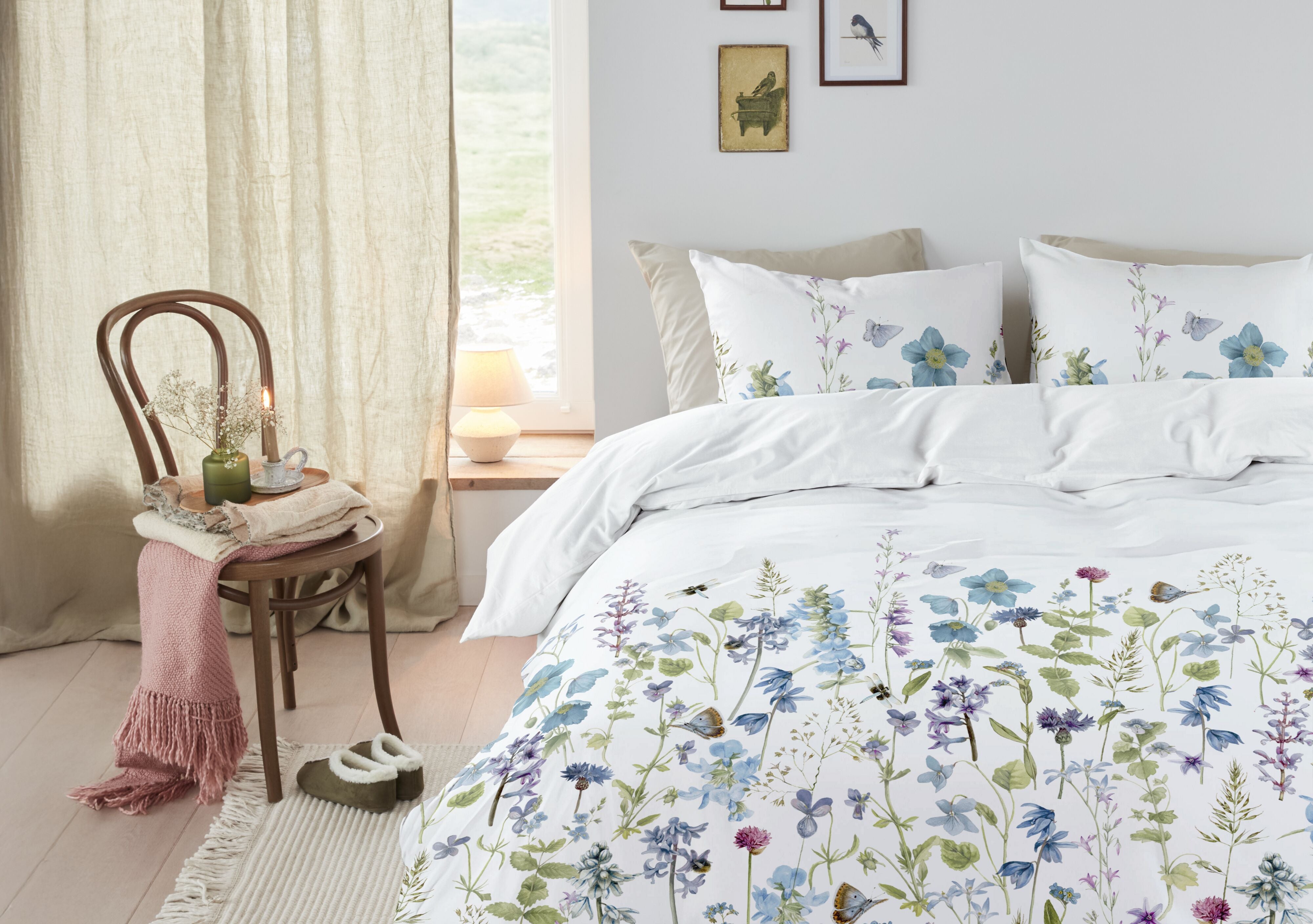 Marjolein Bastin Dekbedovertrek Katoen Blue Garden Blauw