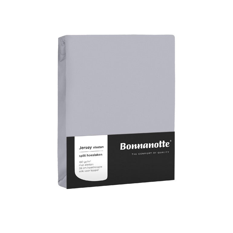 Bonnanotte duo split hoeslaken jersey elastan 180 licht grijs