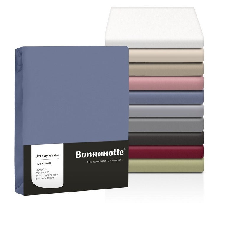 Bonnanotte hoeslaken jersey elastan 180 in alle kleuren