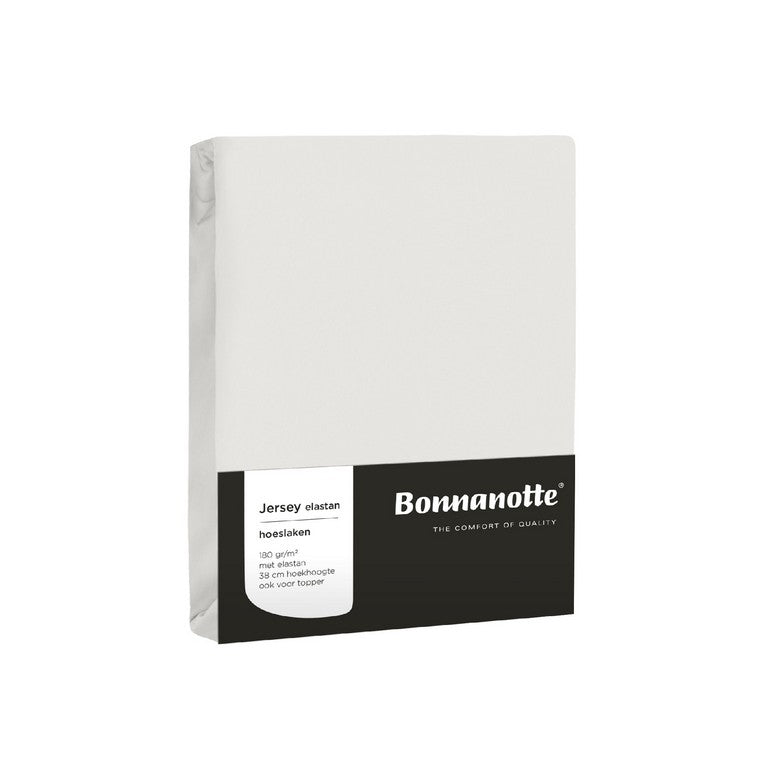 Bonnanotte hoeslaken jersey elastan 180 off white