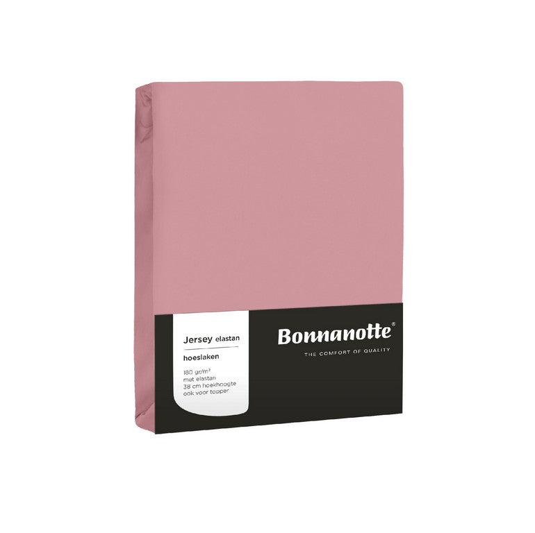 Bonnanotte hoeslaken jersey elastan 180 oudroze
