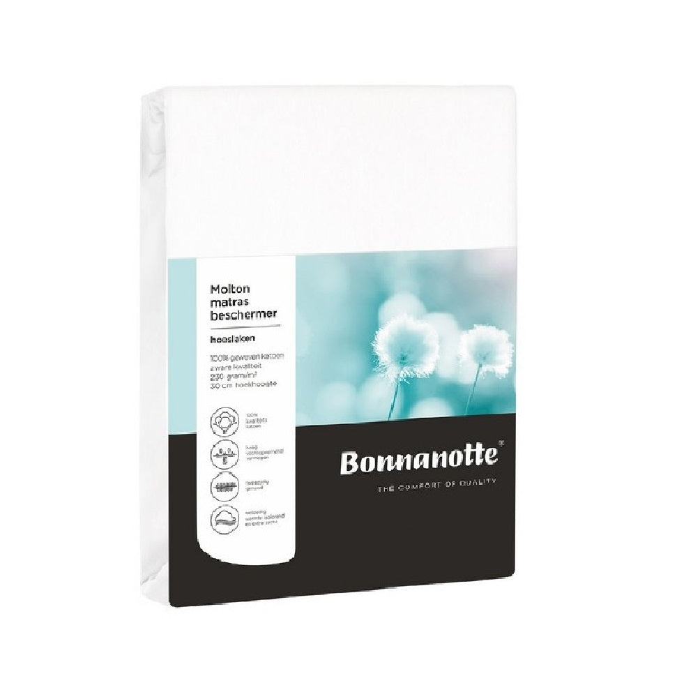 Bonnanotte molton matrasbeschermer 230 gr 30 cm