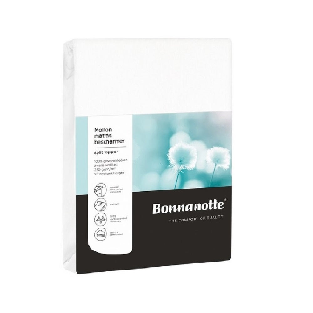 Bonnanotte splittopper molton matrasbeschermer 230 gr