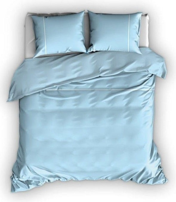 Cascina Colorini Dekbedovertrek Dekbedovertrek Percale Divina Bleu Wit