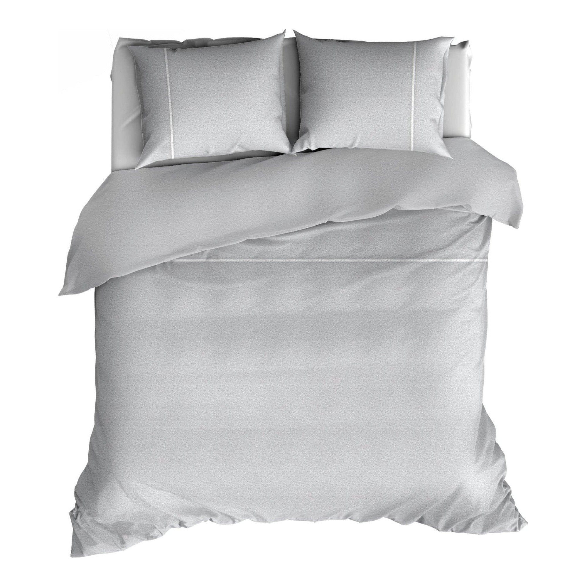 Romanette dekbedovertrek flanel Duchesse Silver wit
