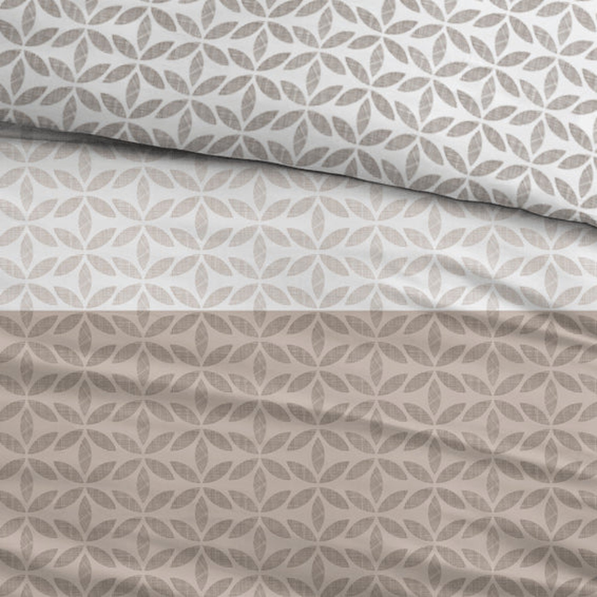 Sleepnight Lakenset flanel Elke taupe