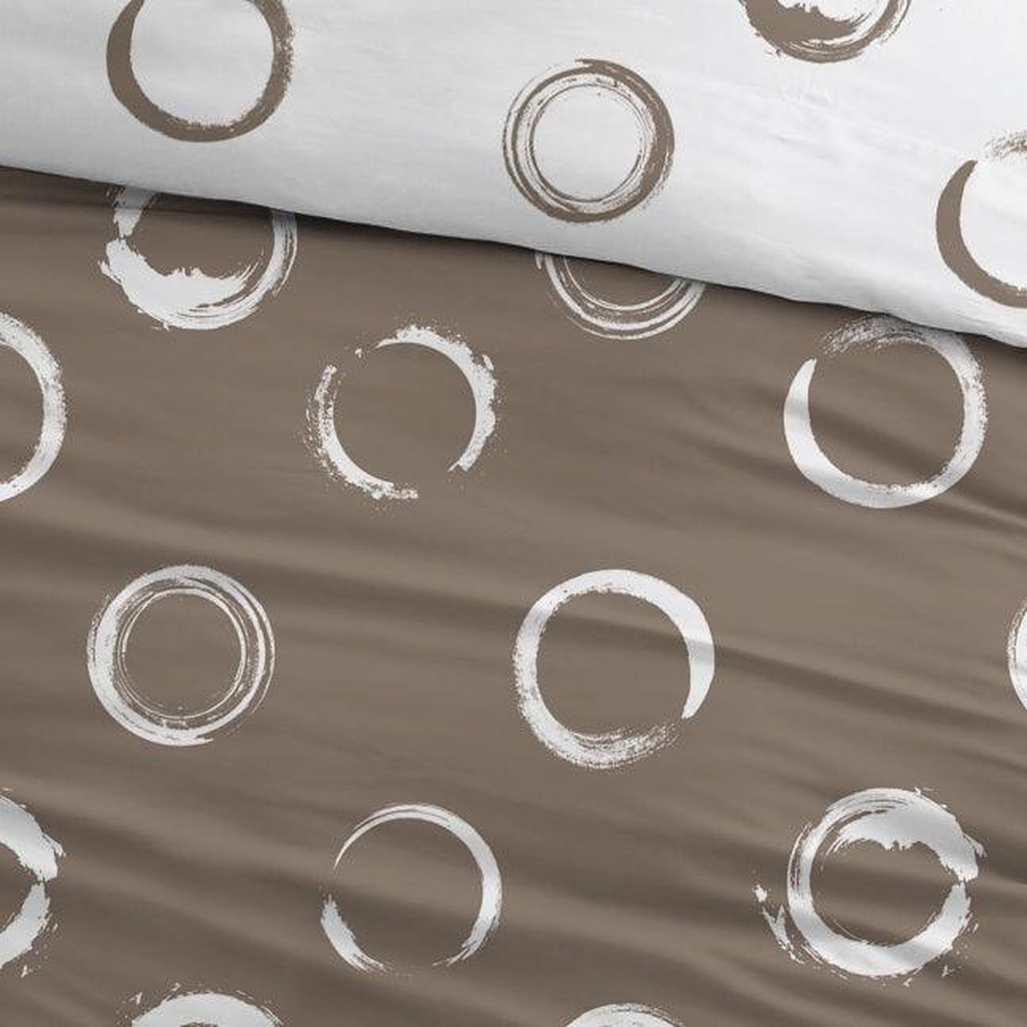 Sleepnight dekbedovertrek flanel Lieve taupe
