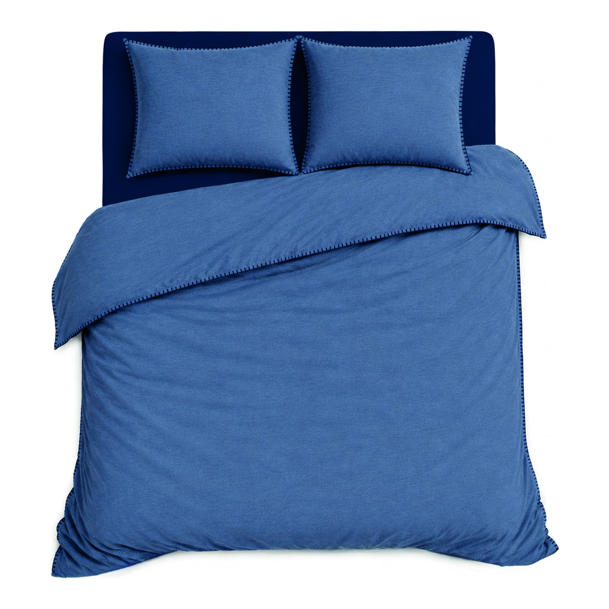 Romanette Dekbedovertrek Flanel Visconti Jeans Blauw