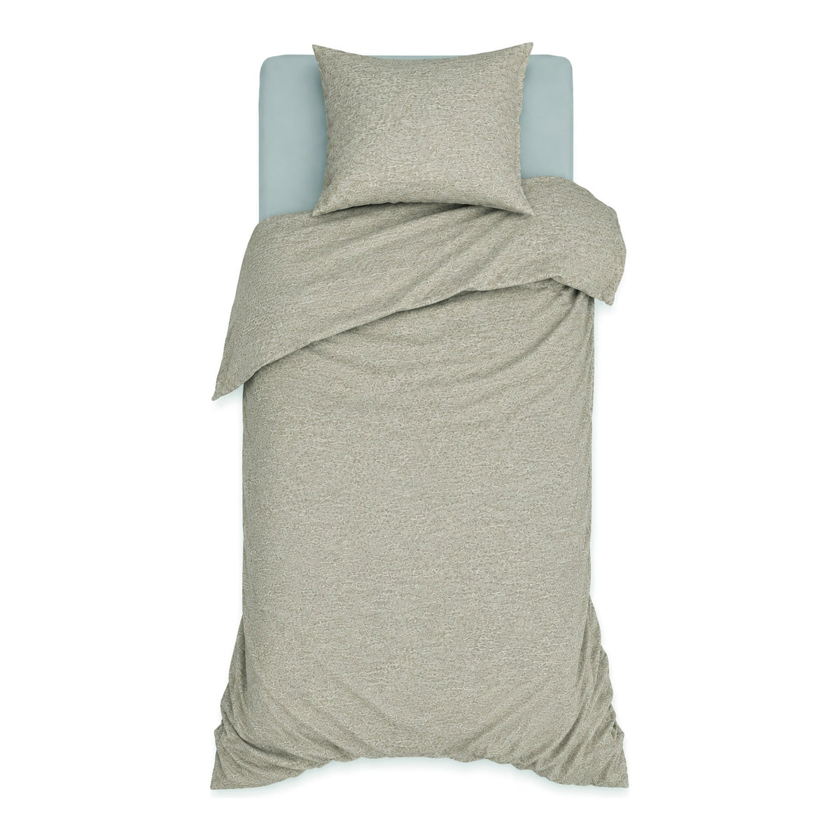 Romanette Dekbedovertrek Jersey Melange Beige