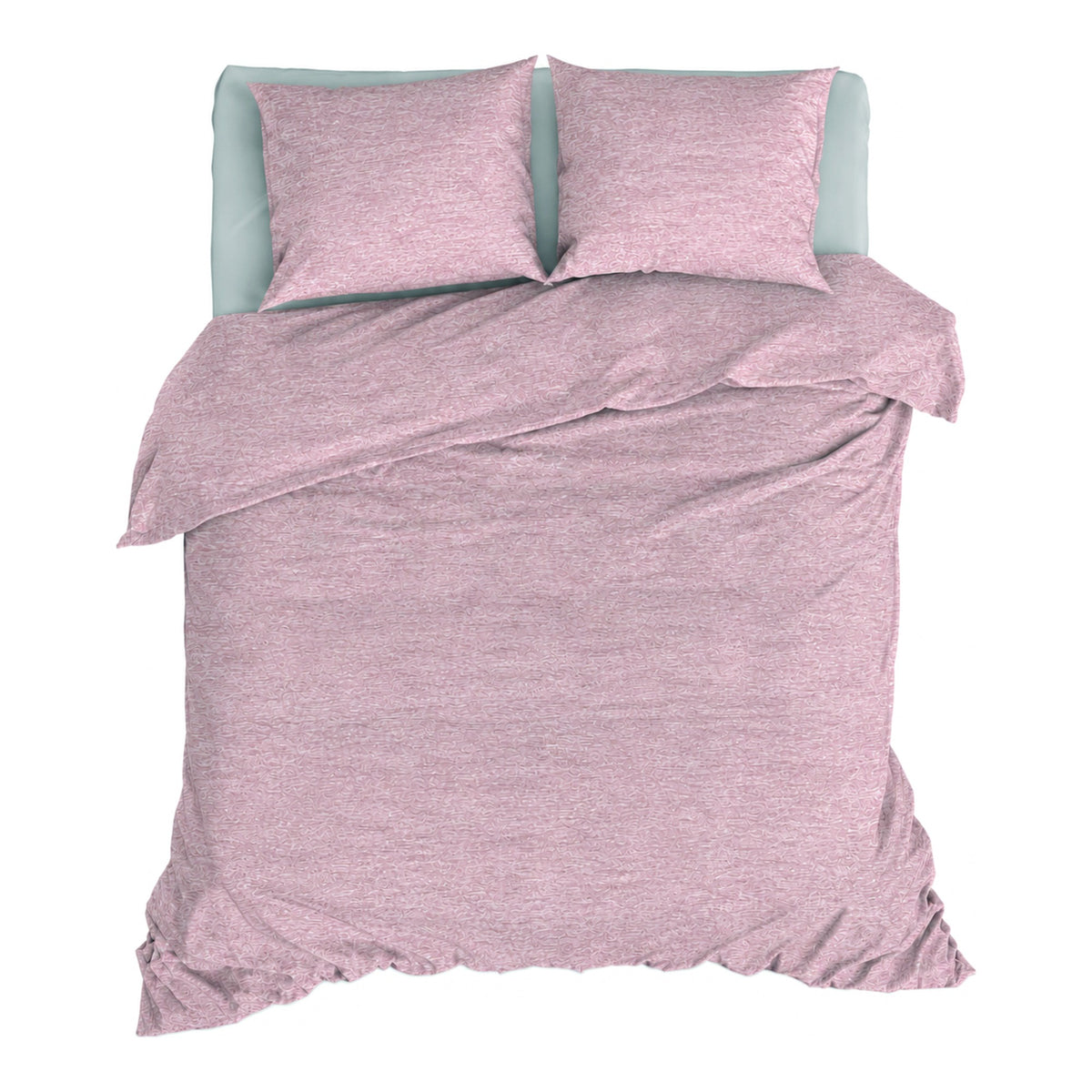 Romanette Dekbedovertrek Jersey Melange Roze