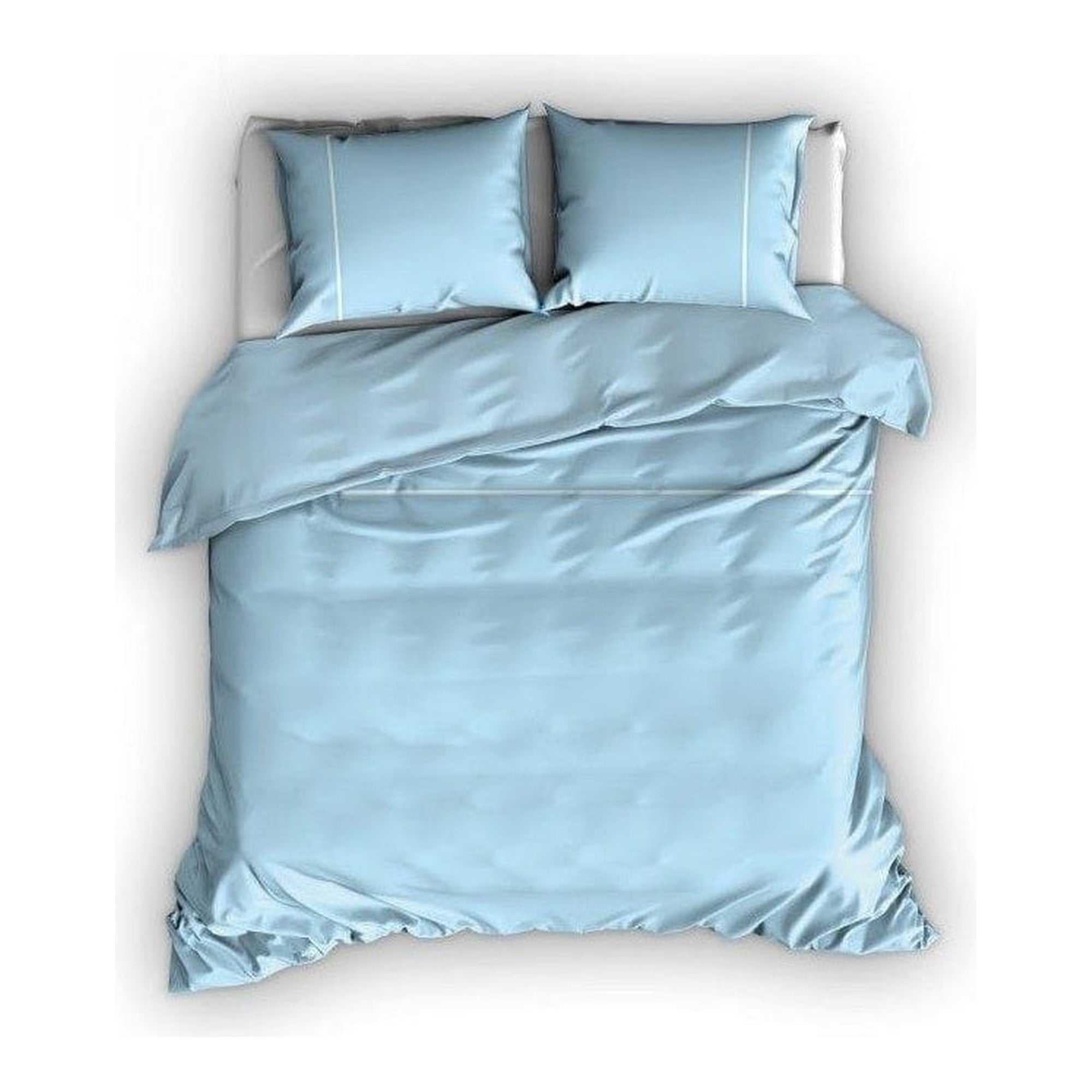 Cascina Colorini dekbedovertrek percale Divina bleu wit