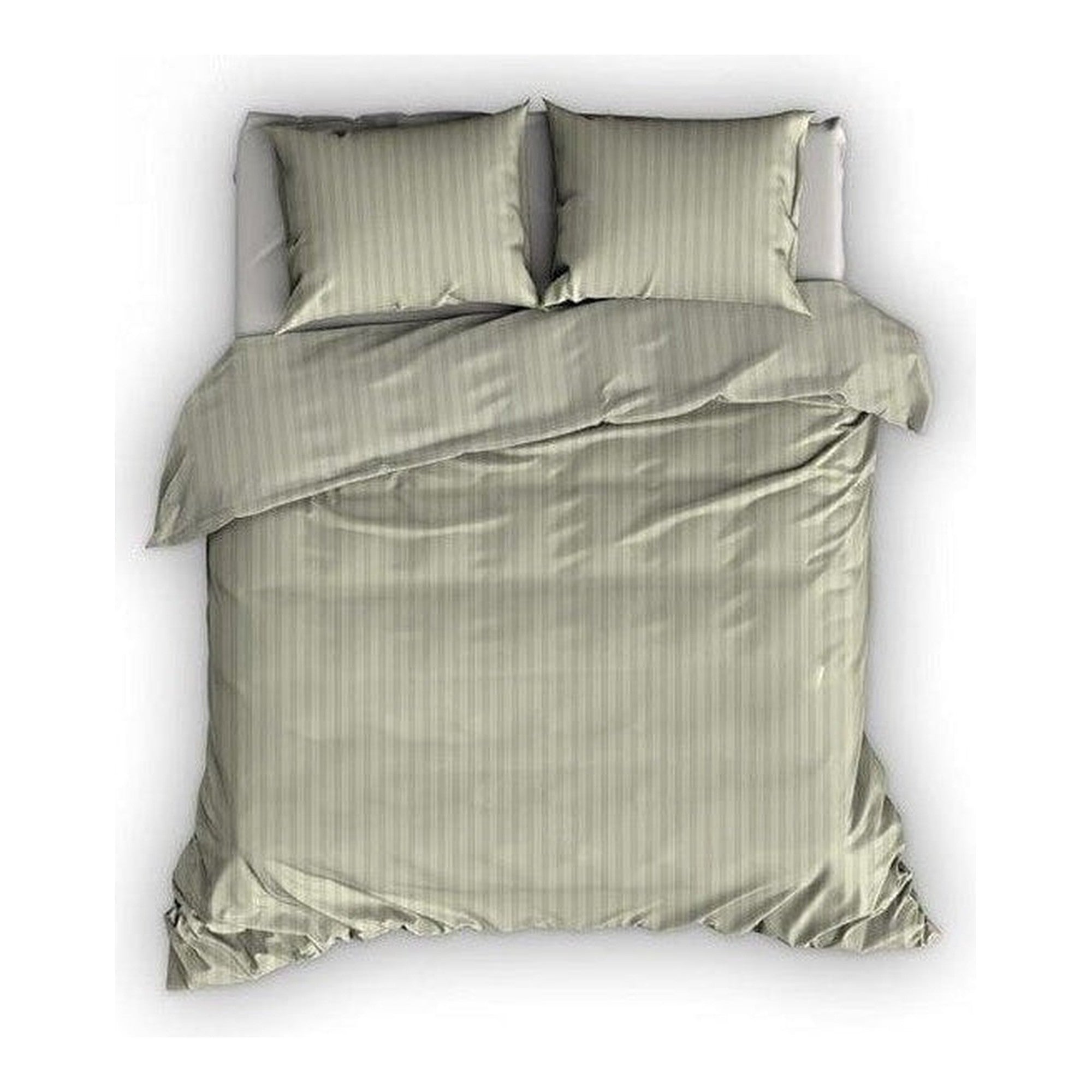 Satin d'Or dekbedovertrek satijn Satijnstreep Khaki