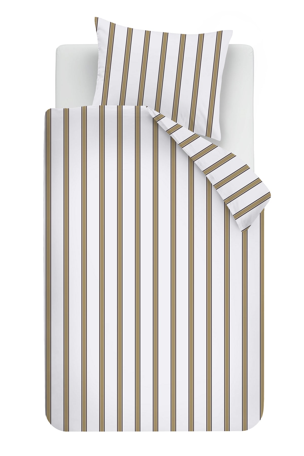 vtwonen dekbedovertrek katoen fun stripe zand