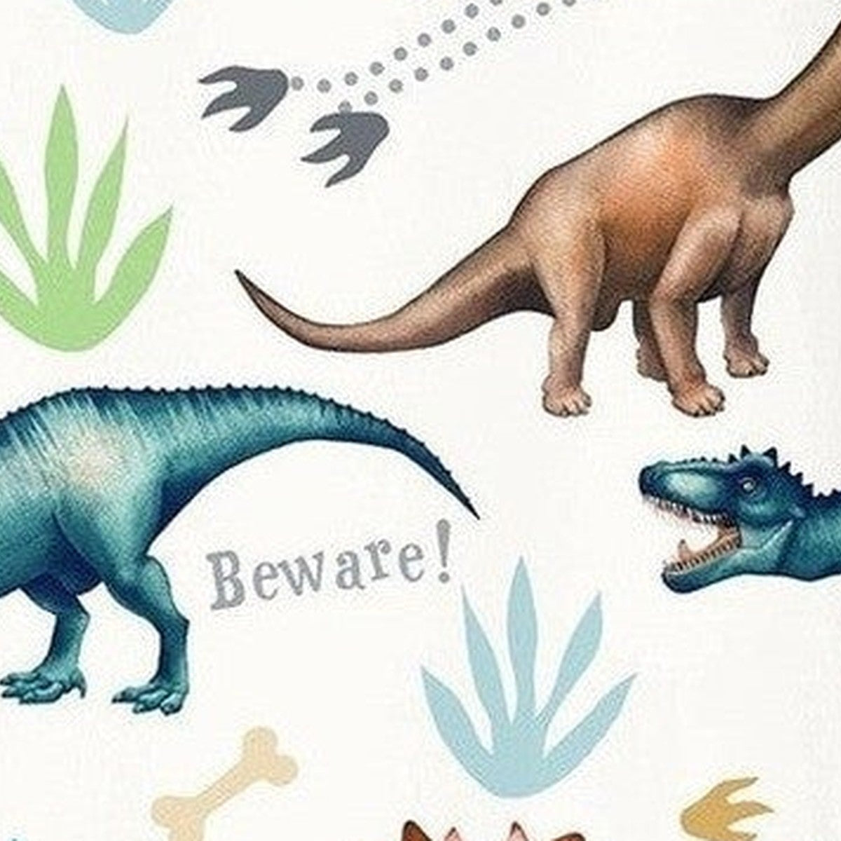 Good Morning Housse de couette Flanelle Dino Multicolore