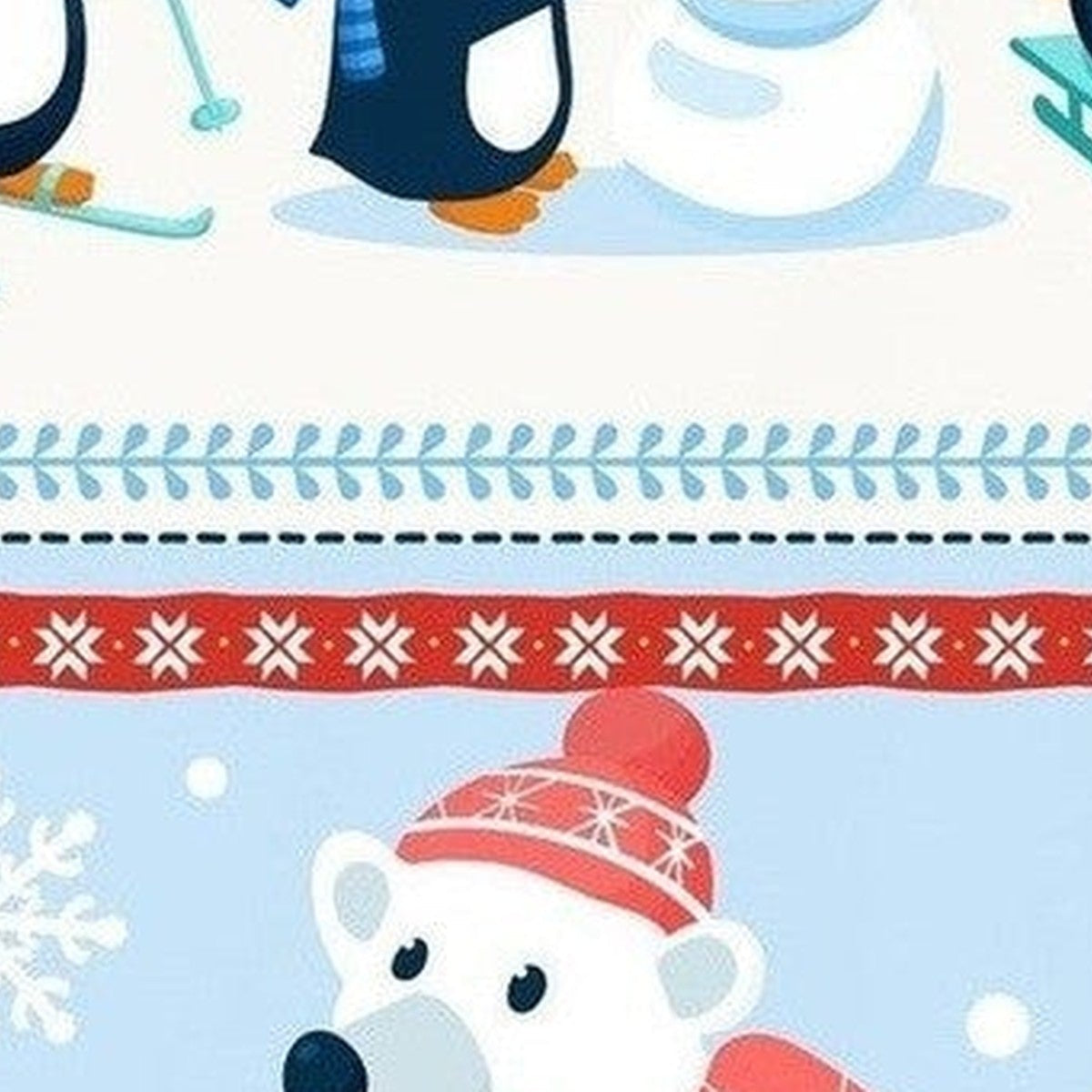 Good Morning Housse de couette Flanelle Penguins Multicolore