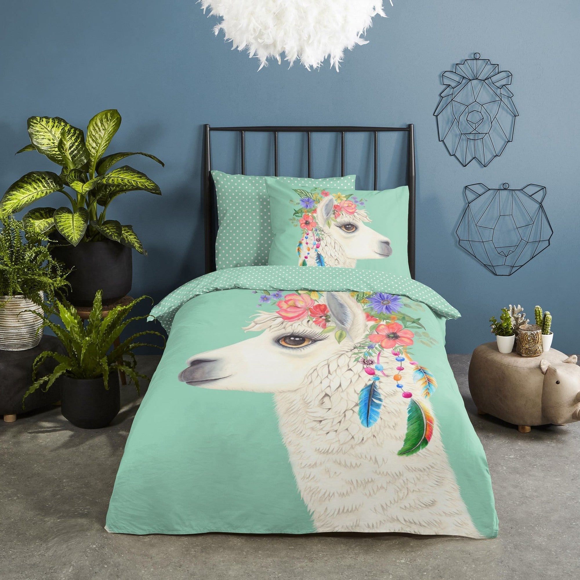 Good Morning Housse de Couette Coton Joey Menthe