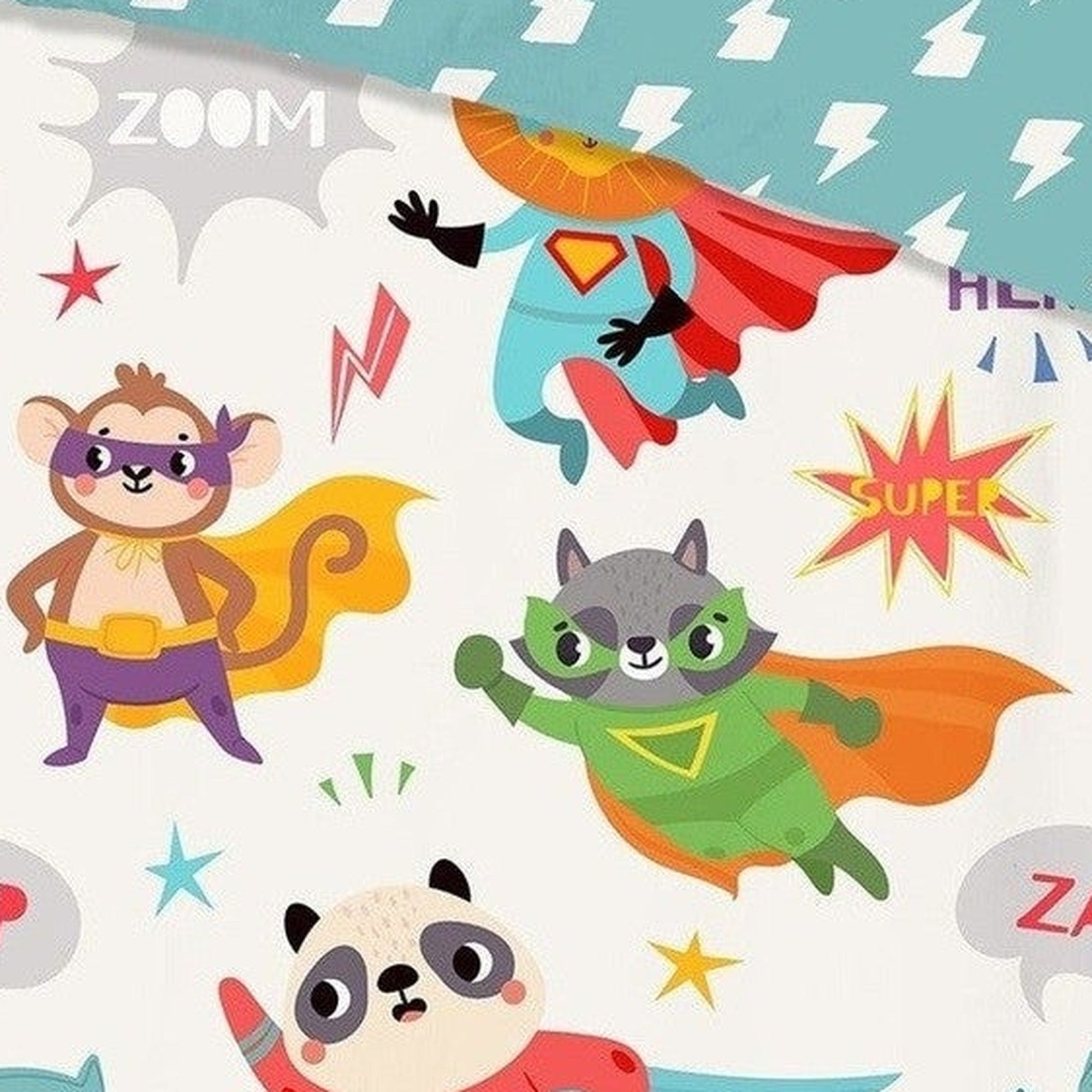 Good Morning Dekbedovertrek Katoen Superhero Multi