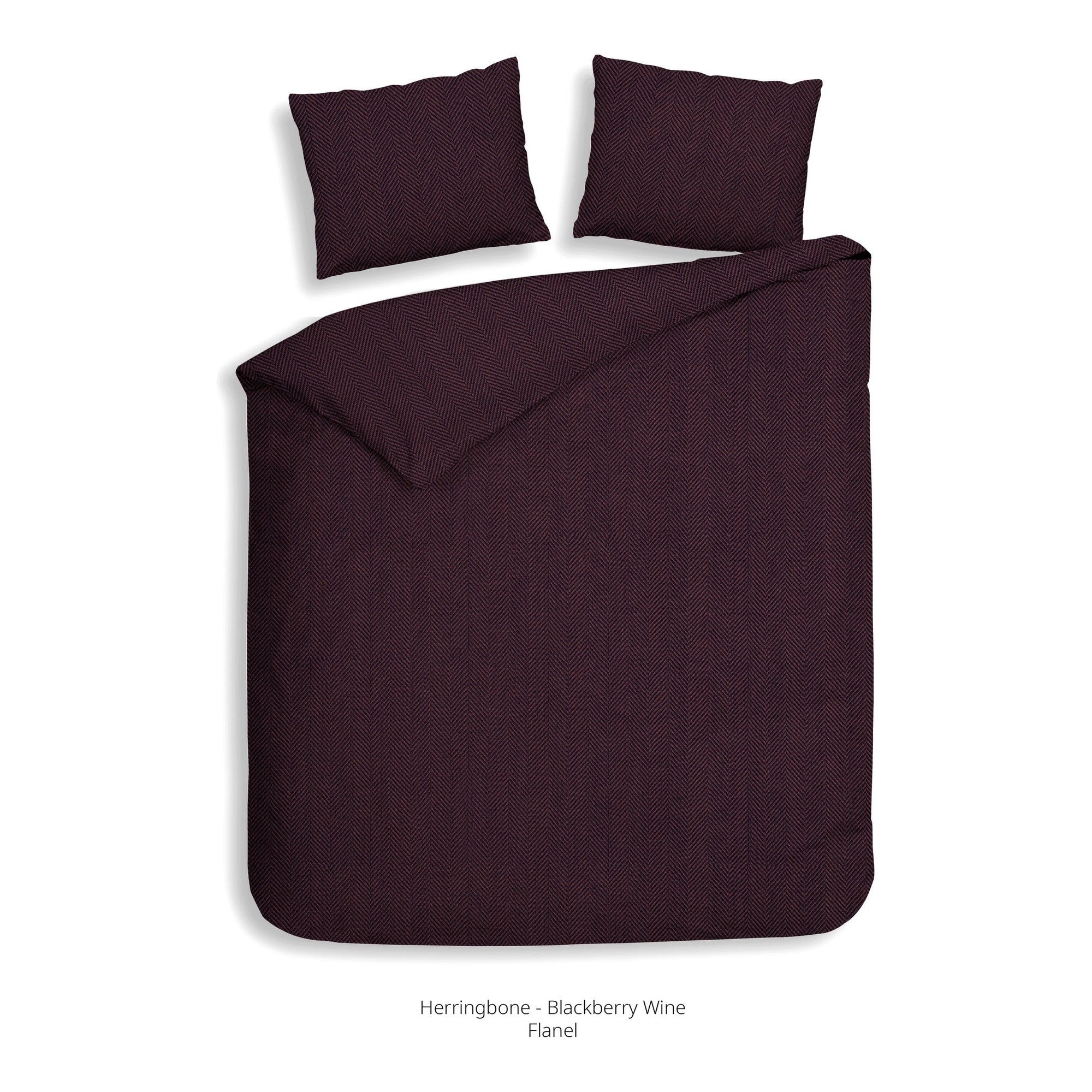 Heckettlane dekbedovertrek Spina Blackberry Wine flanel