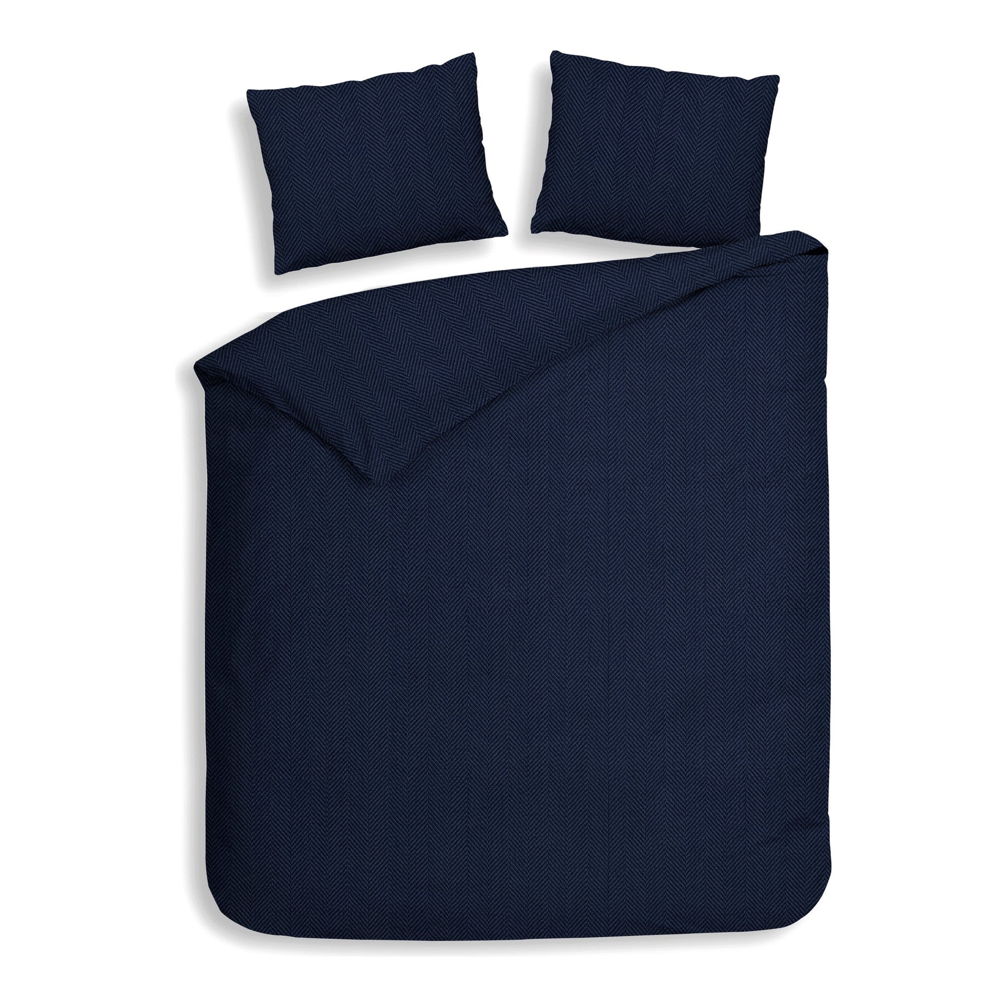 Heckettlane dekbedovertrek Spina Dark Blue flanel