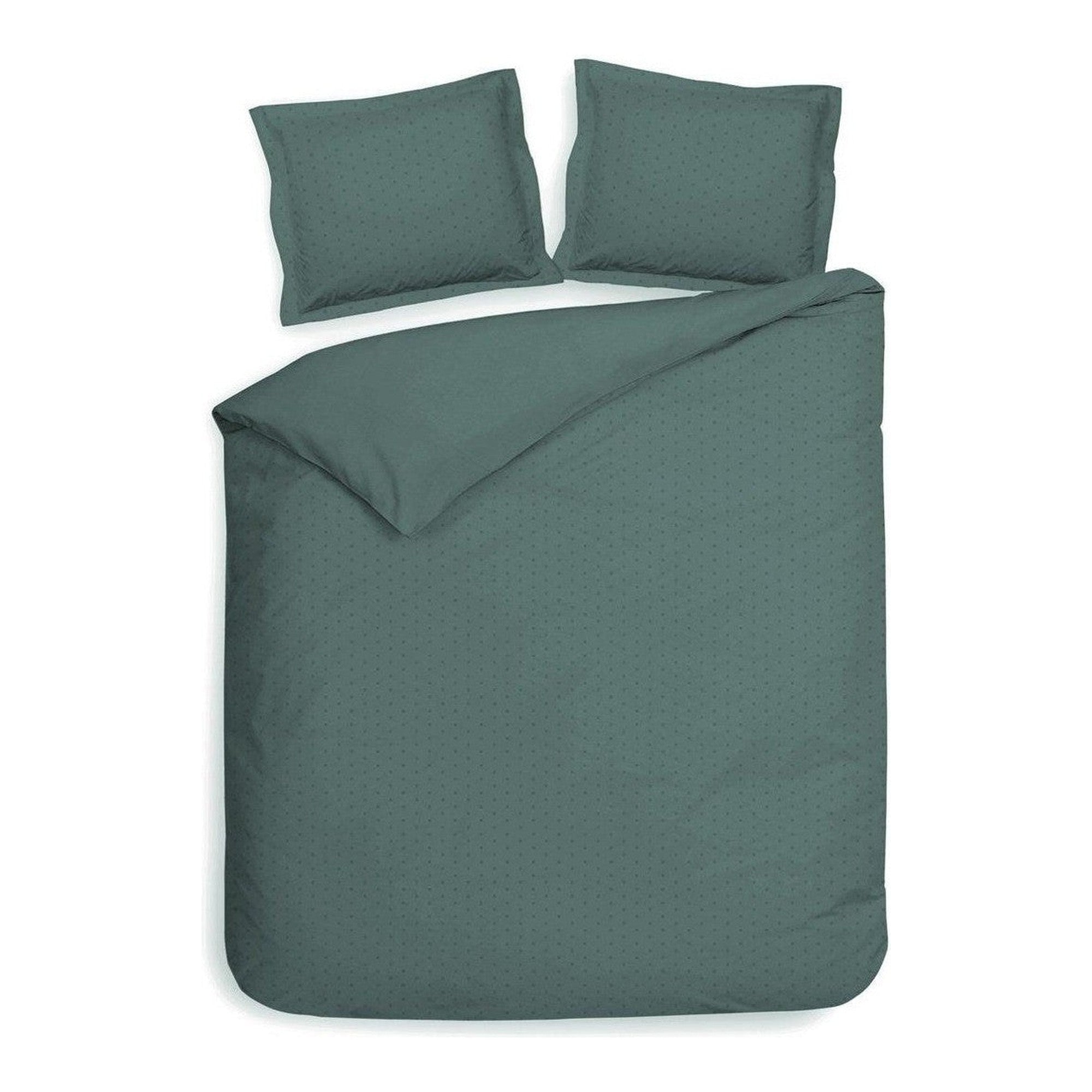 Heckettlane dekbedovertrek Punto Mineral Green satijn