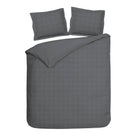 Heckettlane dekbedovertrek Diamante Classic Anthracite katoen-satijn