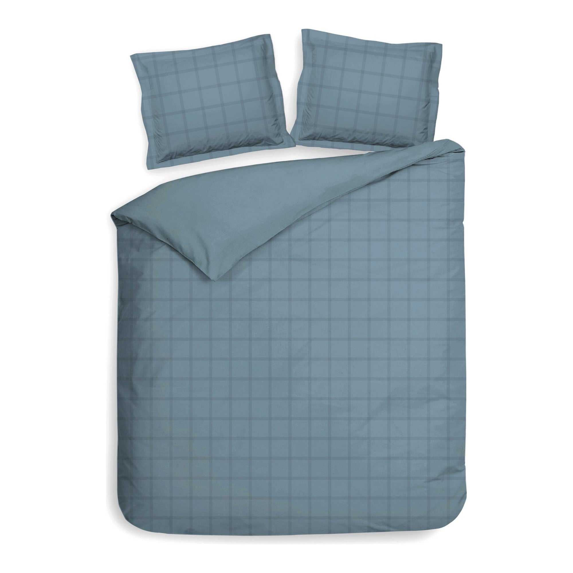 Heckettlane dekbedovertrek Diamante Colonial Blue katoen-satijn