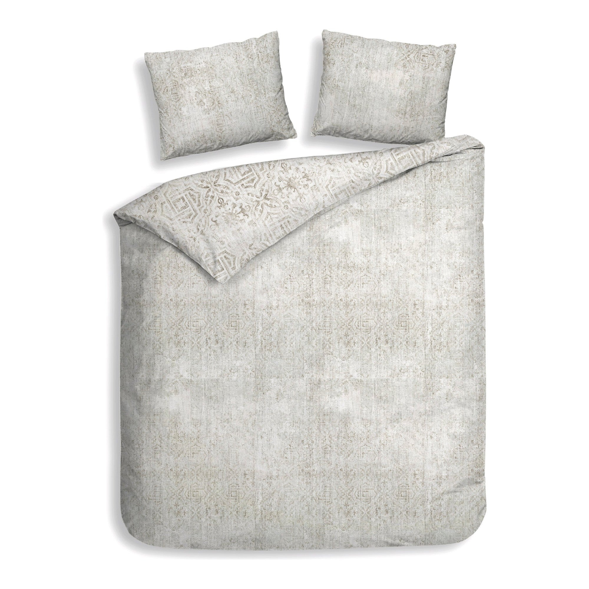 Heckettlane dekbedovertrek Emeralda Beige katoen-satijn