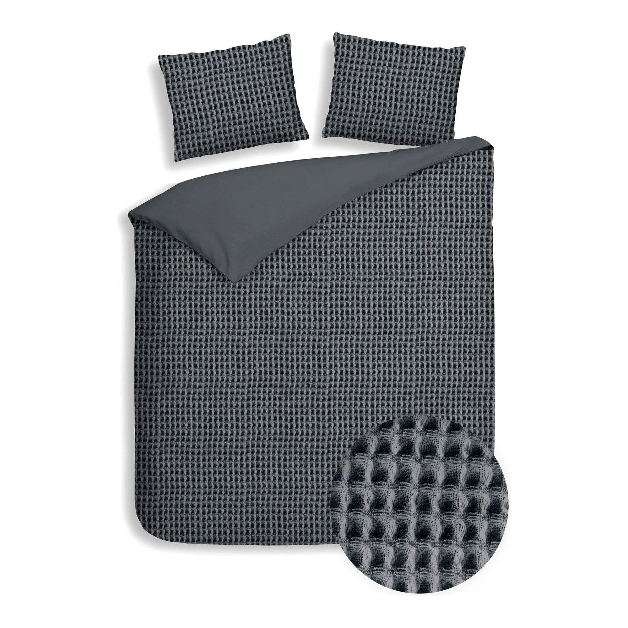 Heckettlane dekbedovertrek Vafala Steel Grey katoen
