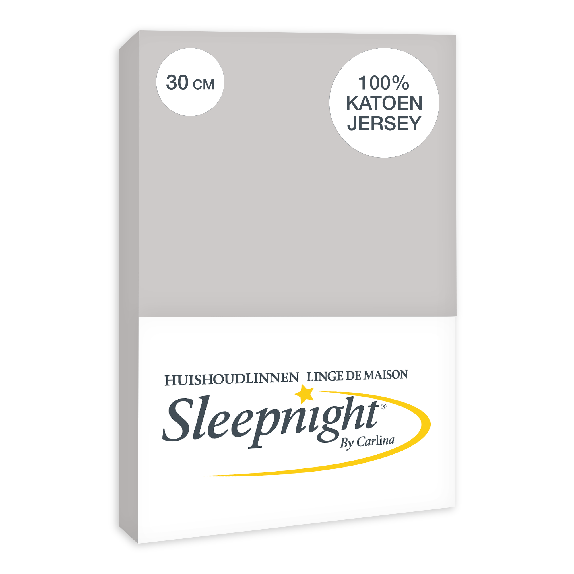 Sleepnight Hoeslaken Jersey 30 cm Grijs