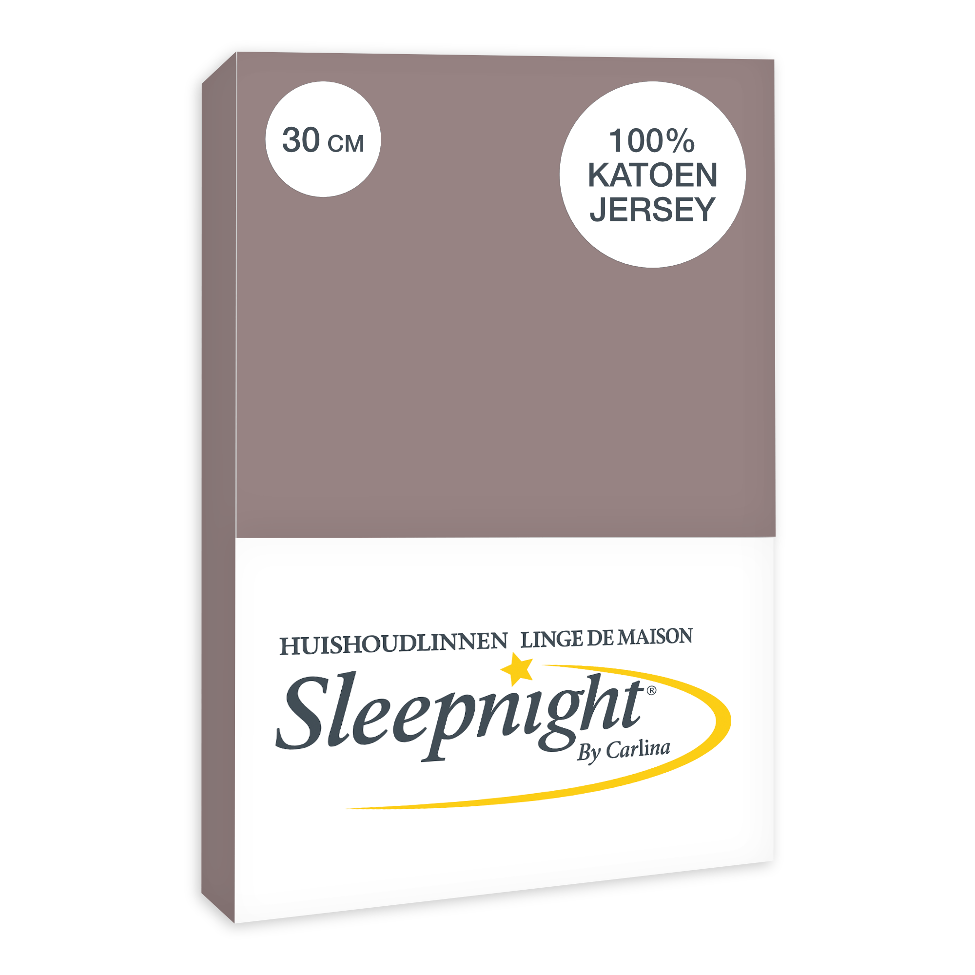 Sleepnight Hoeslaken Jersey 30 cm Taupe