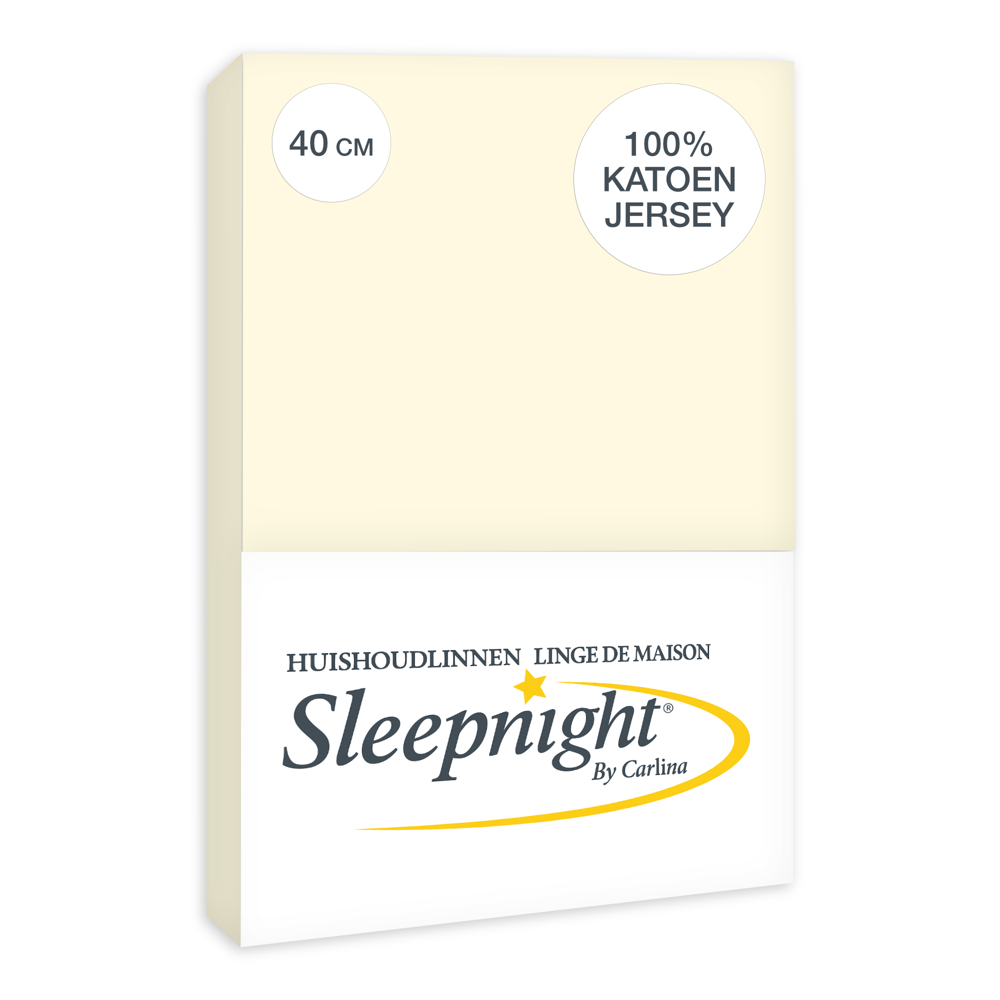 Sleepnight Hoeslaken Jersey 40 cm Ivoor