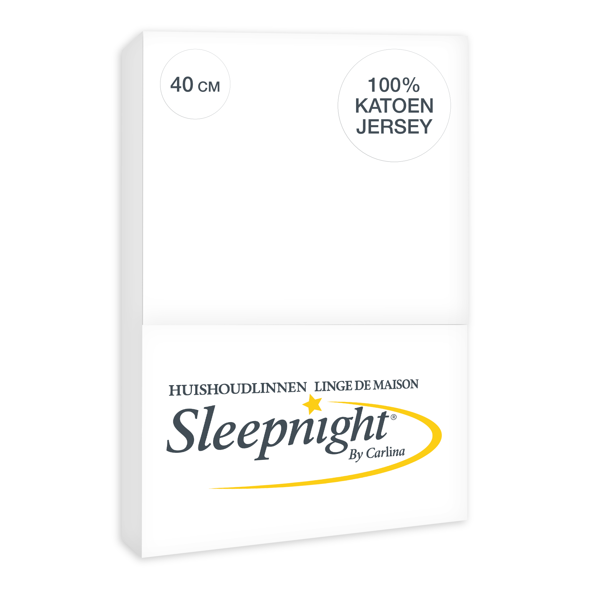Sleepnight Hoeslaken Jersey 40 cm Wit