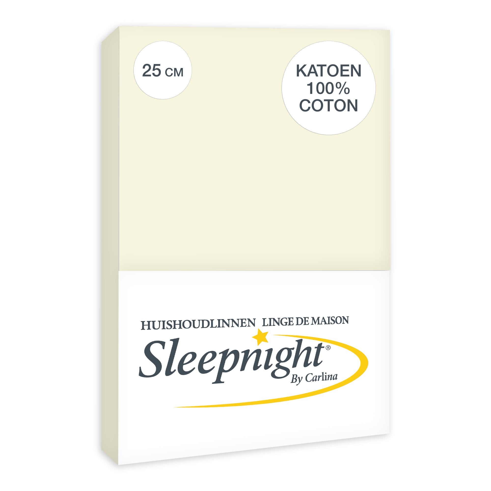Sleepnight Hoeslaken Katoen 25 cm Ivoor