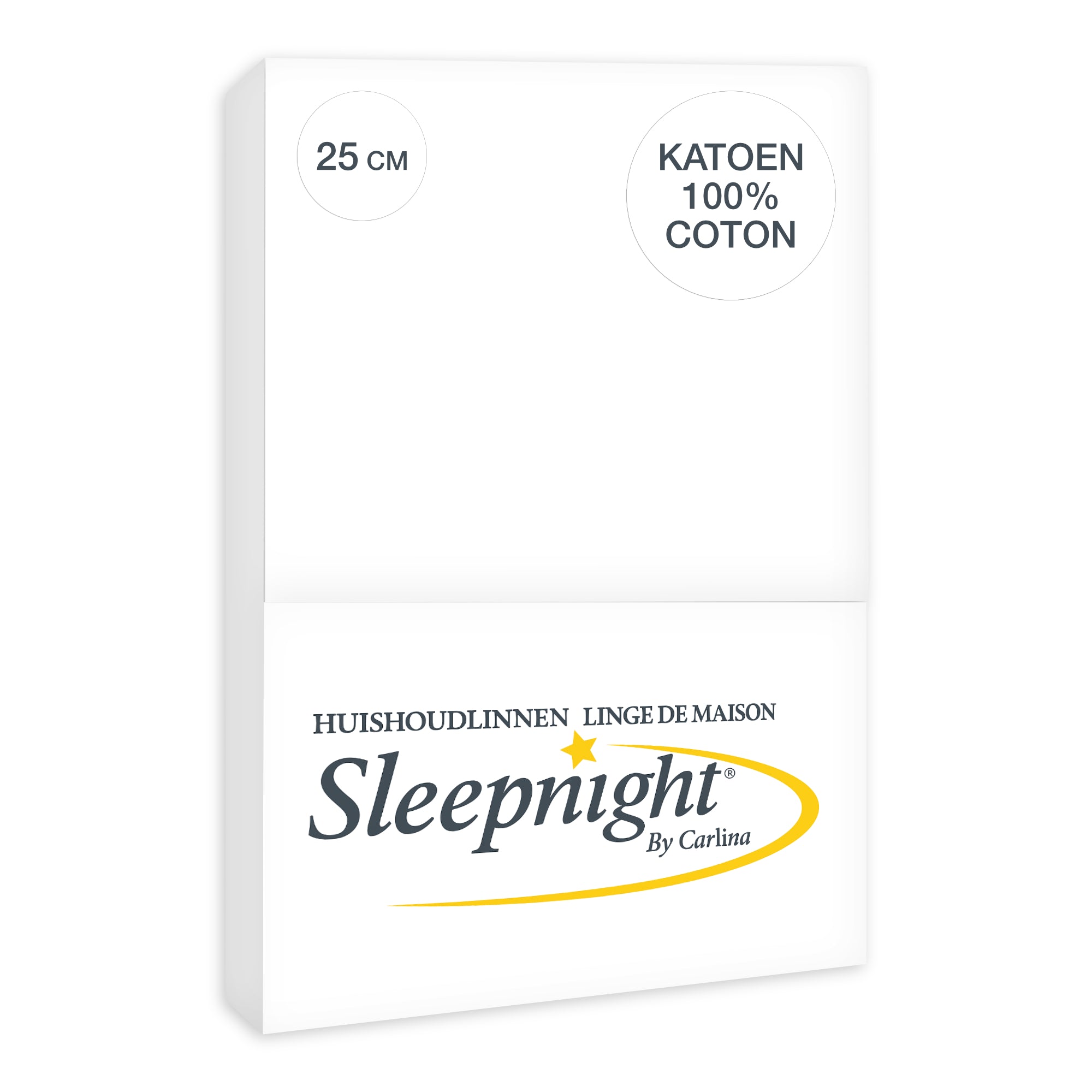 Sleepnight Hoeslaken Katoen 25 cm Wit