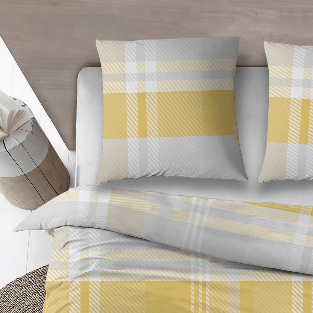 Sleepnight Dekbedovertrek Flanel Ineke Geel