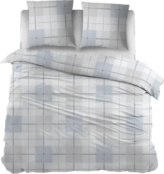 Sleepnight Dekbedovertrek Flanel Ivy Blauw