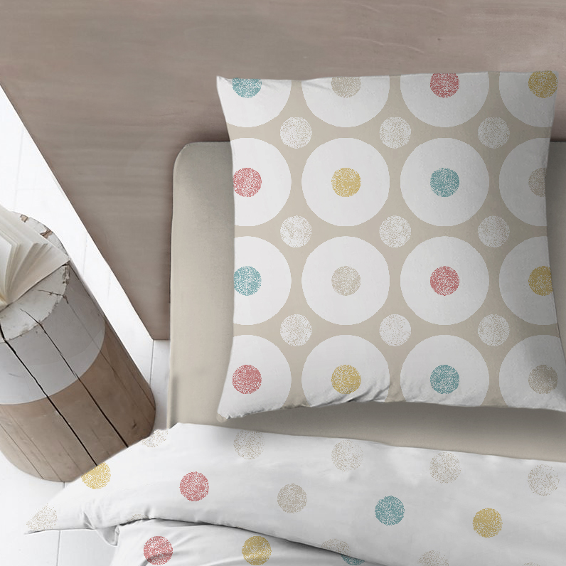 Housse de couette Sleepnight Coton Katrien - Beige