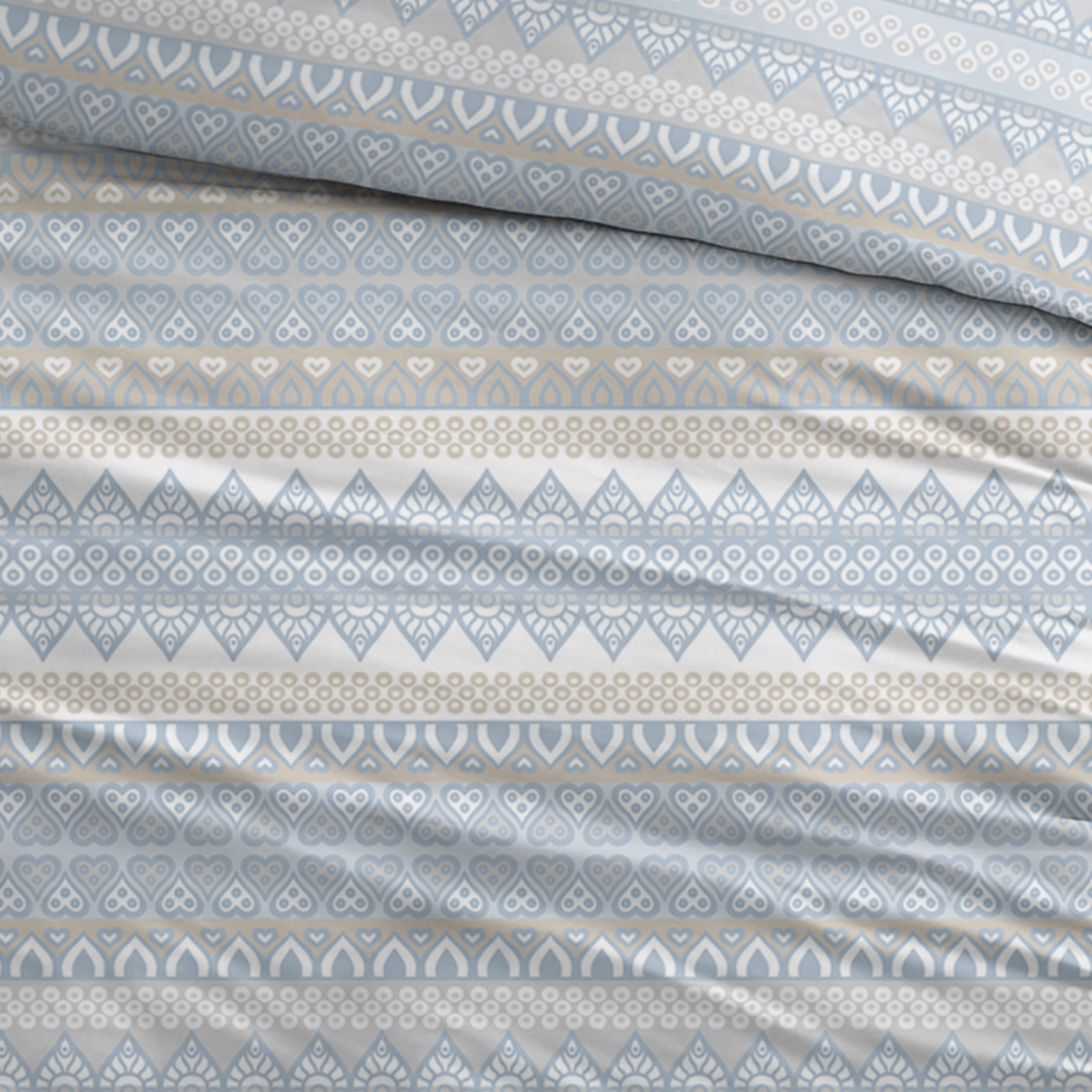 Sleepnight Housse de couette Coton Kristel - Bleu