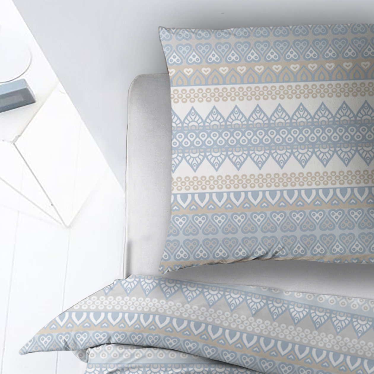 Sleepnight Housse de couette Coton Kristel - Bleu