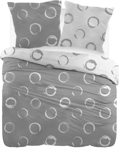 Sleepnight Bettbezug Flanell Lieve Grau