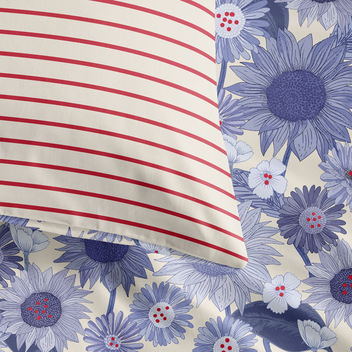 Oilily Dekbedovertrek Satijn Rilyn Blauw