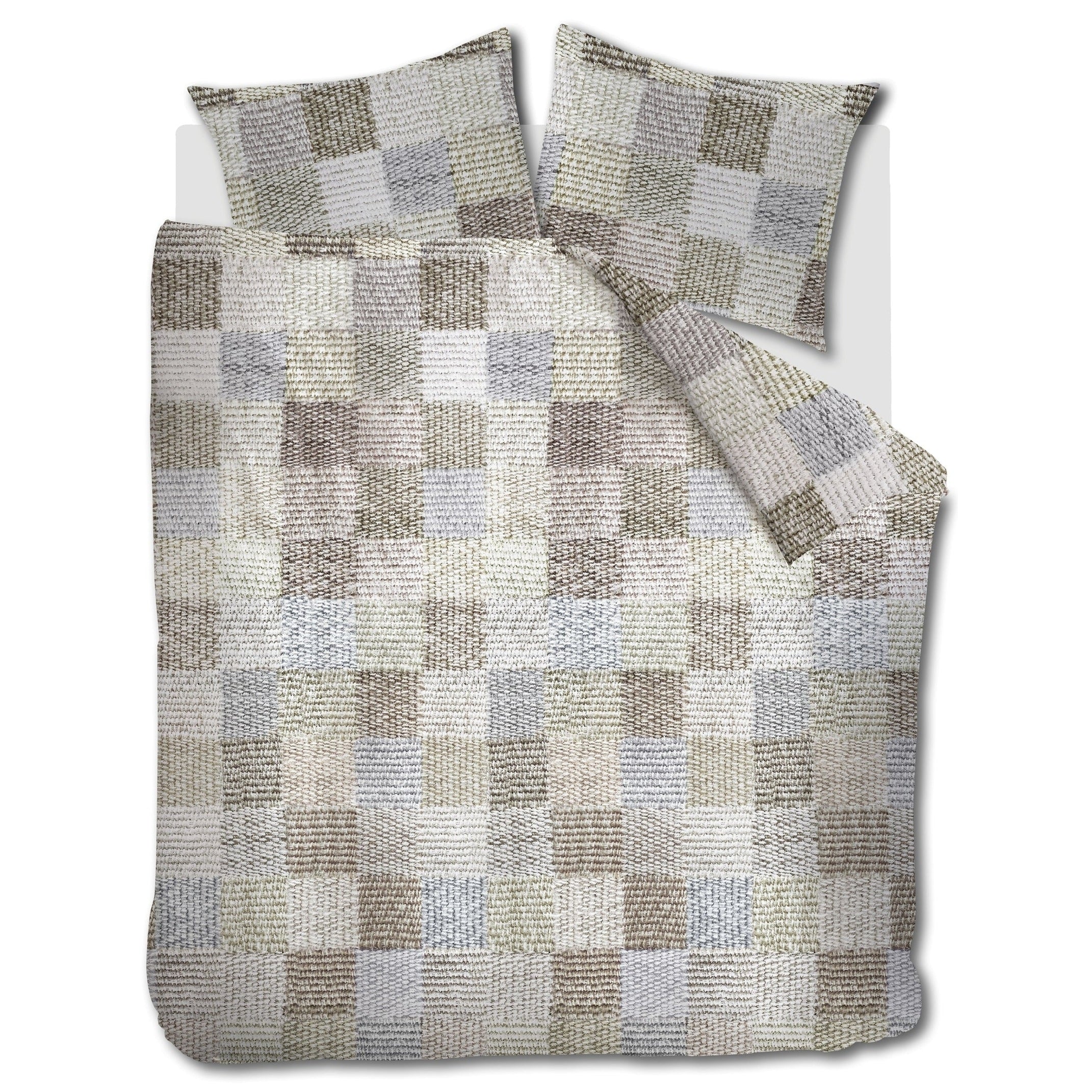 Ariadne at Home Dekbedovertrek Flanel Patches Naturel