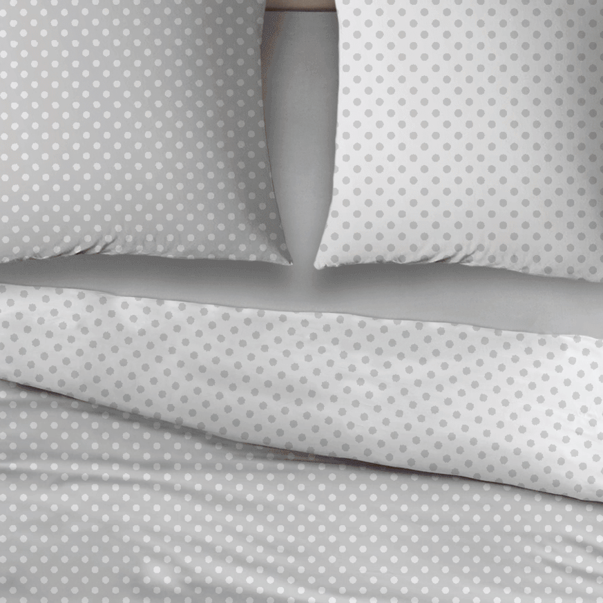 Ensemble de Draps Sleepnight Coton Pierrot Gris