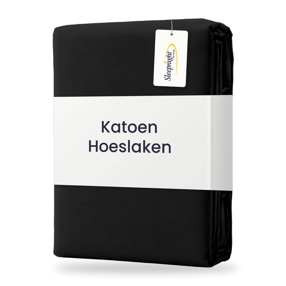Sleepnight Hoeslaken Katoen 30 cm Zwart - verpakking